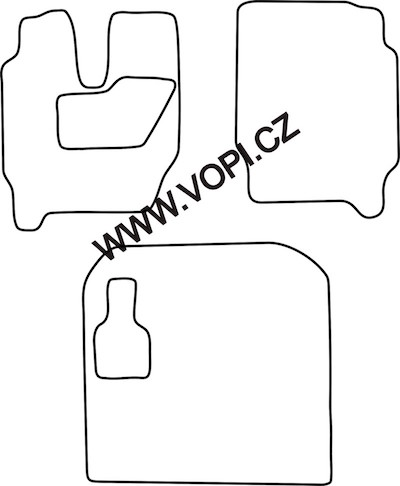 Textil-Autoteppiche Iveco Stralis AD - 01 3 kusu (úzká kabina-krátká) Carfit (8107)